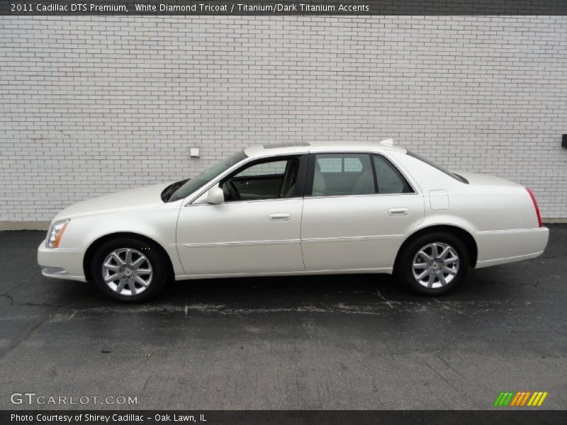 White Diamond Tricoat / Titanium/Dark Titanium Accents 2011 Cadillac DTS Premium