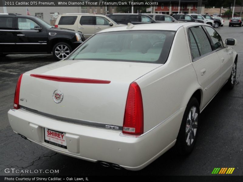 White Diamond Tricoat / Titanium/Dark Titanium Accents 2011 Cadillac DTS Premium