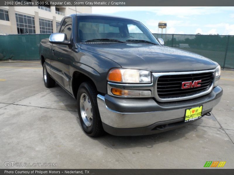 Storm Gray Metallic / Graphite 2002 GMC Sierra 1500 SL Regular Cab