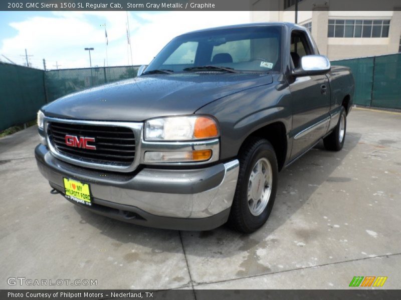 Storm Gray Metallic / Graphite 2002 GMC Sierra 1500 SL Regular Cab