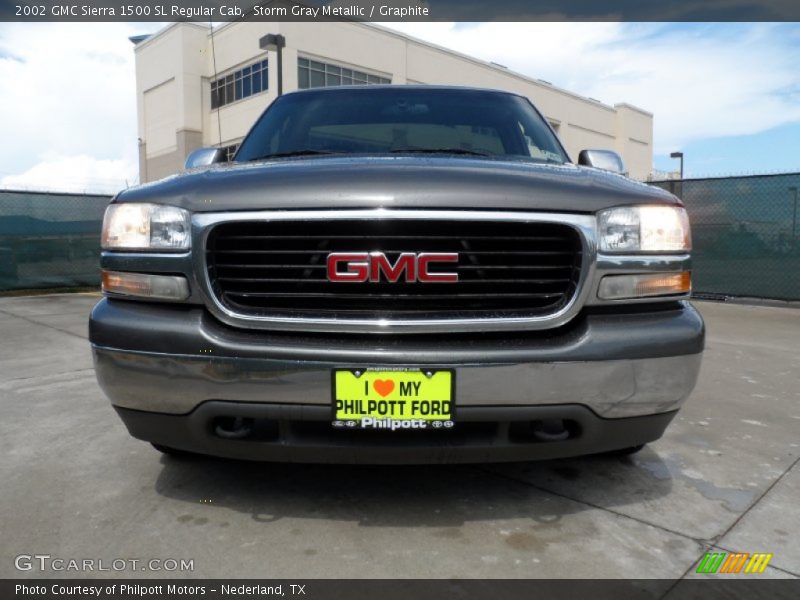 Storm Gray Metallic / Graphite 2002 GMC Sierra 1500 SL Regular Cab