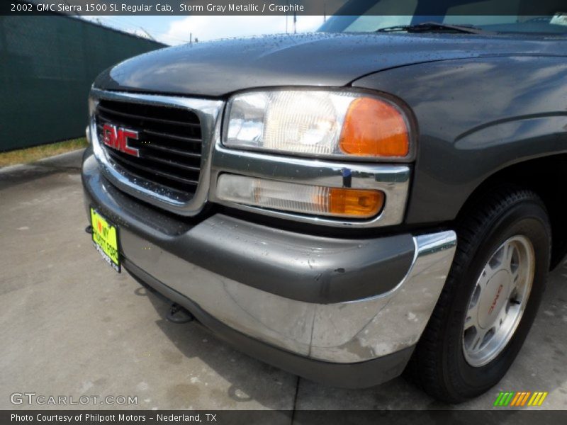 Storm Gray Metallic / Graphite 2002 GMC Sierra 1500 SL Regular Cab