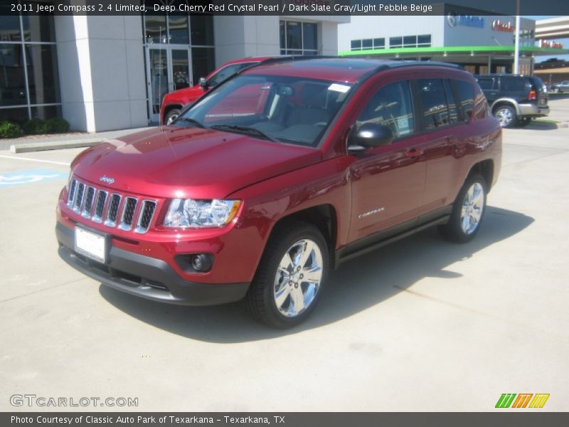 Deep Cherry Red Crystal Pearl / Dark Slate Gray/Light Pebble Beige 2011 Jeep Compass 2.4 Limited