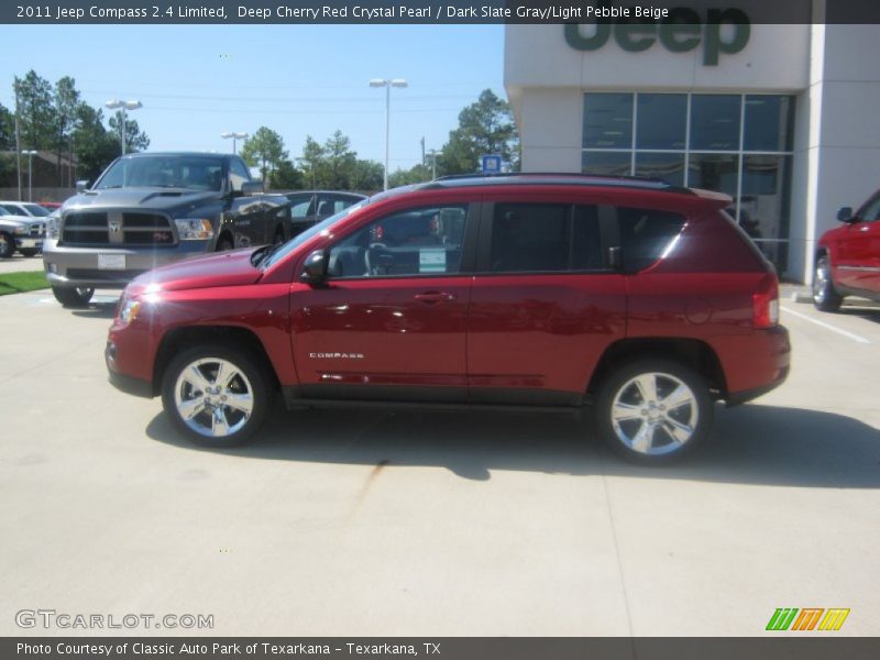 Deep Cherry Red Crystal Pearl / Dark Slate Gray/Light Pebble Beige 2011 Jeep Compass 2.4 Limited