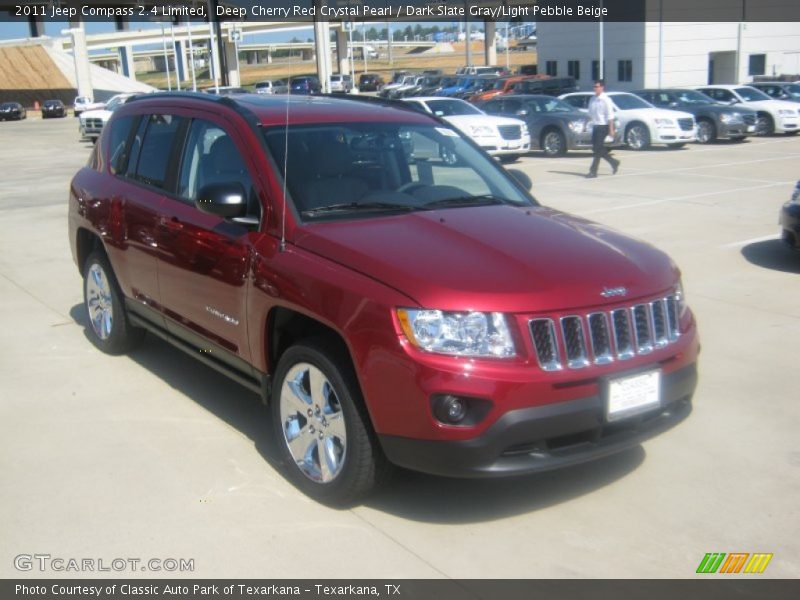 Deep Cherry Red Crystal Pearl / Dark Slate Gray/Light Pebble Beige 2011 Jeep Compass 2.4 Limited