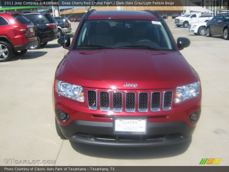 Deep Cherry Red Crystal Pearl / Dark Slate Gray/Light Pebble Beige 2011 Jeep Compass 2.4 Limited