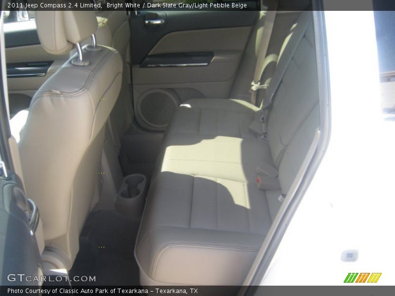 Bright White / Dark Slate Gray/Light Pebble Beige 2011 Jeep Compass 2.4 Limited