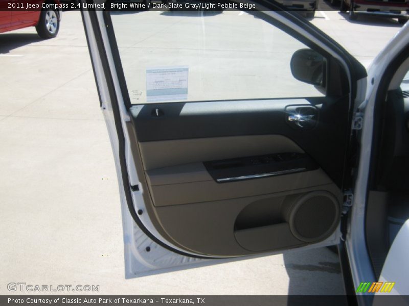 Bright White / Dark Slate Gray/Light Pebble Beige 2011 Jeep Compass 2.4 Limited