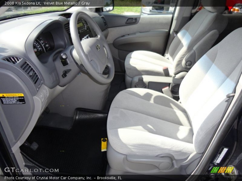 Velvet Blue Metallic / Gray 2008 Kia Sedona LX