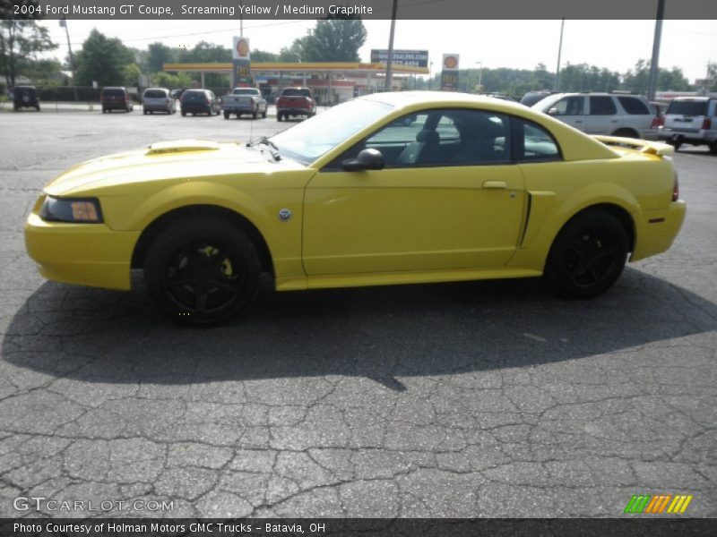 Screaming Yellow / Medium Graphite 2004 Ford Mustang GT Coupe
