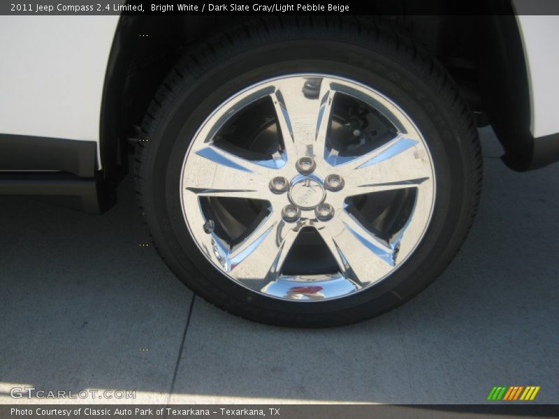 Bright White / Dark Slate Gray/Light Pebble Beige 2011 Jeep Compass 2.4 Limited