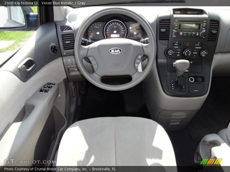 Velvet Blue Metallic / Gray 2008 Kia Sedona LX