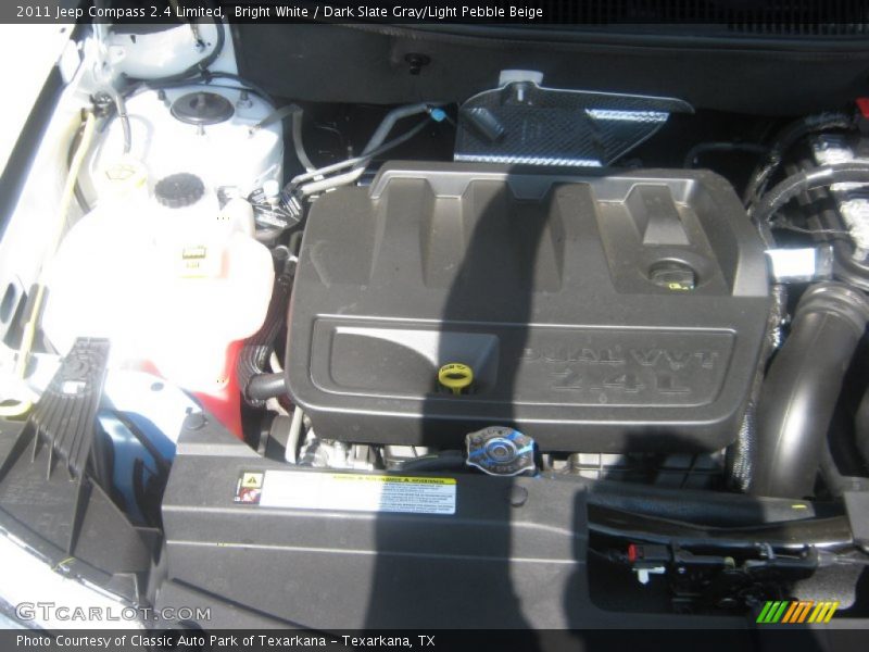 Bright White / Dark Slate Gray/Light Pebble Beige 2011 Jeep Compass 2.4 Limited