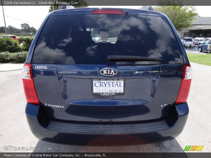Velvet Blue Metallic / Gray 2008 Kia Sedona LX