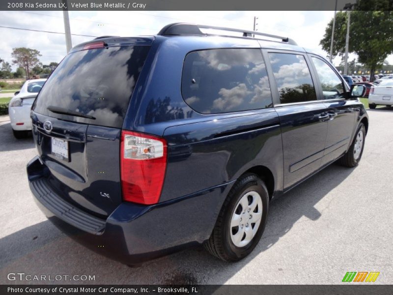 Velvet Blue Metallic / Gray 2008 Kia Sedona LX