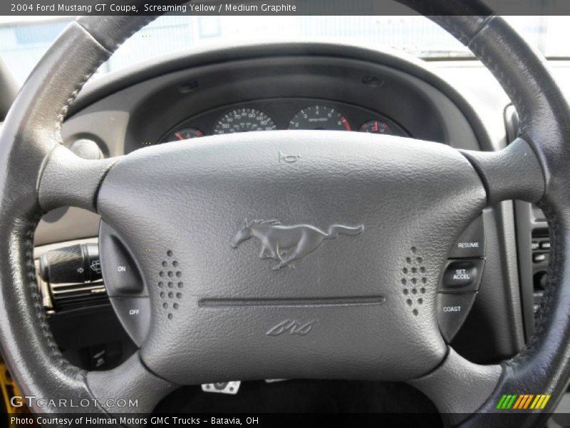 Screaming Yellow / Medium Graphite 2004 Ford Mustang GT Coupe