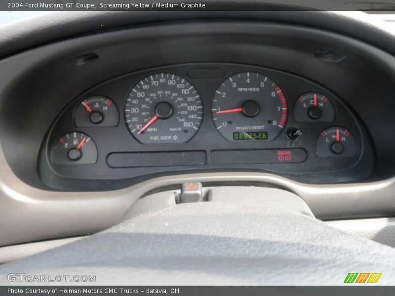 Screaming Yellow / Medium Graphite 2004 Ford Mustang GT Coupe