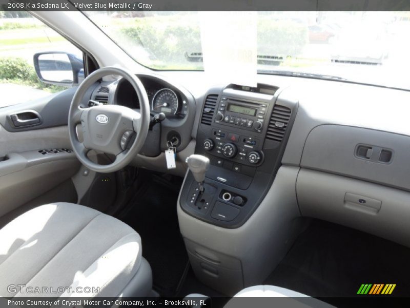 Velvet Blue Metallic / Gray 2008 Kia Sedona LX