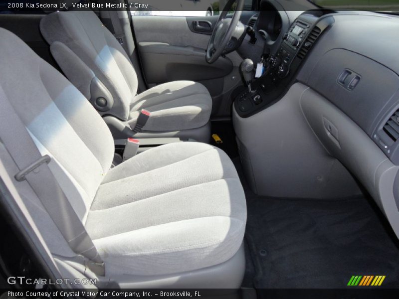 Velvet Blue Metallic / Gray 2008 Kia Sedona LX