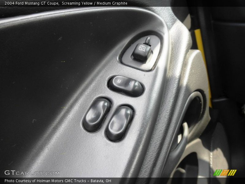 Screaming Yellow / Medium Graphite 2004 Ford Mustang GT Coupe