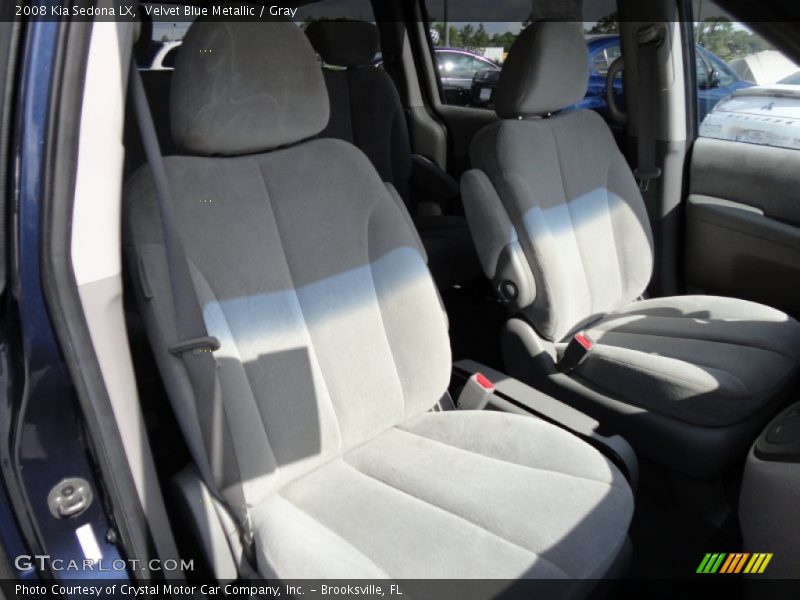 Velvet Blue Metallic / Gray 2008 Kia Sedona LX