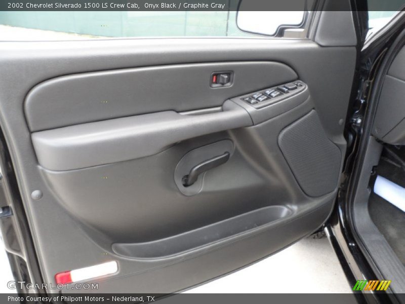 Onyx Black / Graphite Gray 2002 Chevrolet Silverado 1500 LS Crew Cab