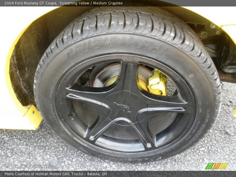 Screaming Yellow / Medium Graphite 2004 Ford Mustang GT Coupe