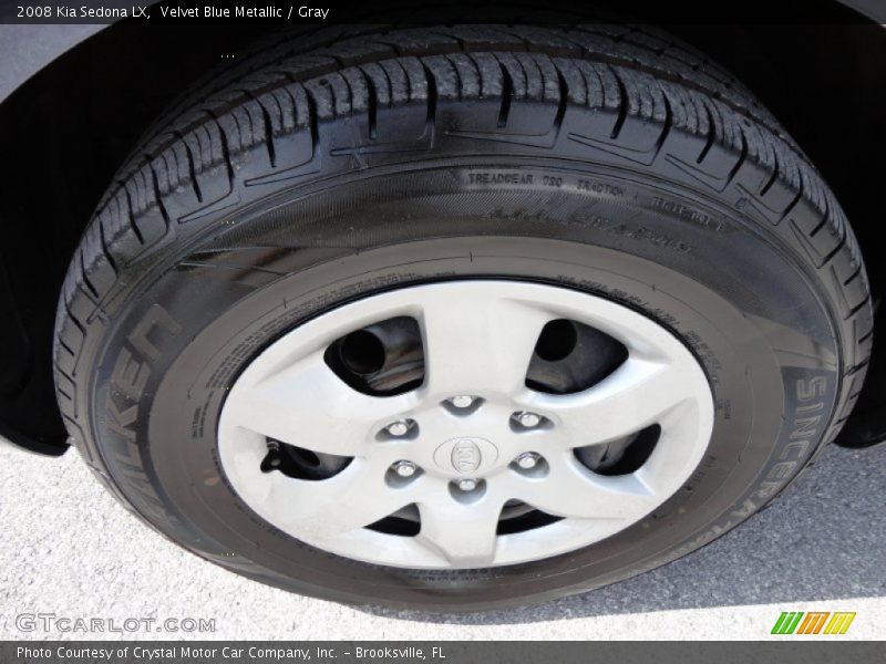 Velvet Blue Metallic / Gray 2008 Kia Sedona LX