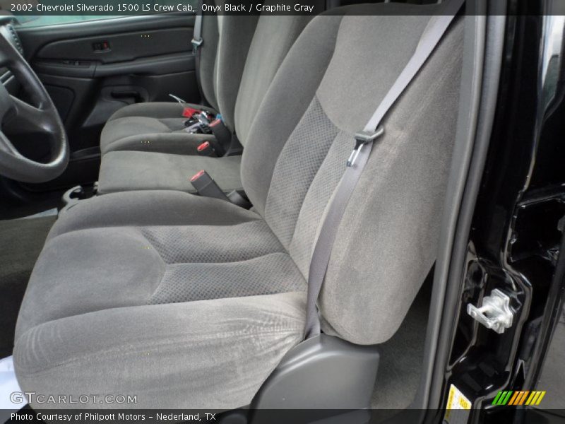 Onyx Black / Graphite Gray 2002 Chevrolet Silverado 1500 LS Crew Cab