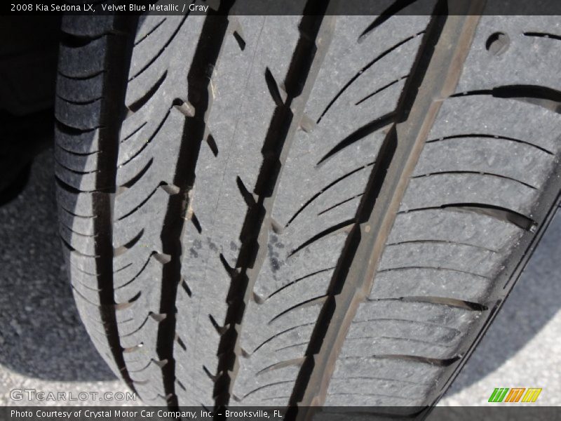 Velvet Blue Metallic / Gray 2008 Kia Sedona LX