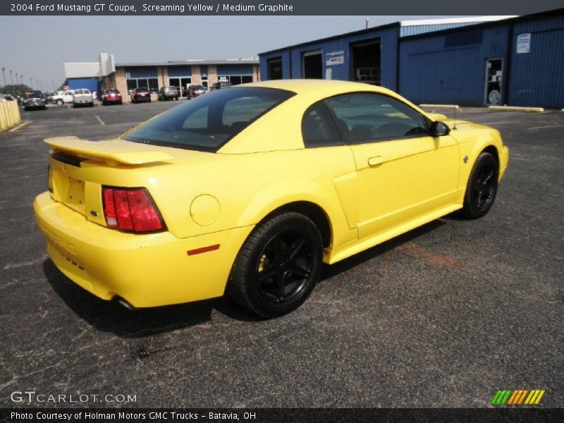 Screaming Yellow / Medium Graphite 2004 Ford Mustang GT Coupe
