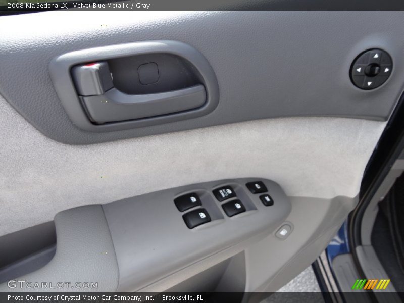 Velvet Blue Metallic / Gray 2008 Kia Sedona LX