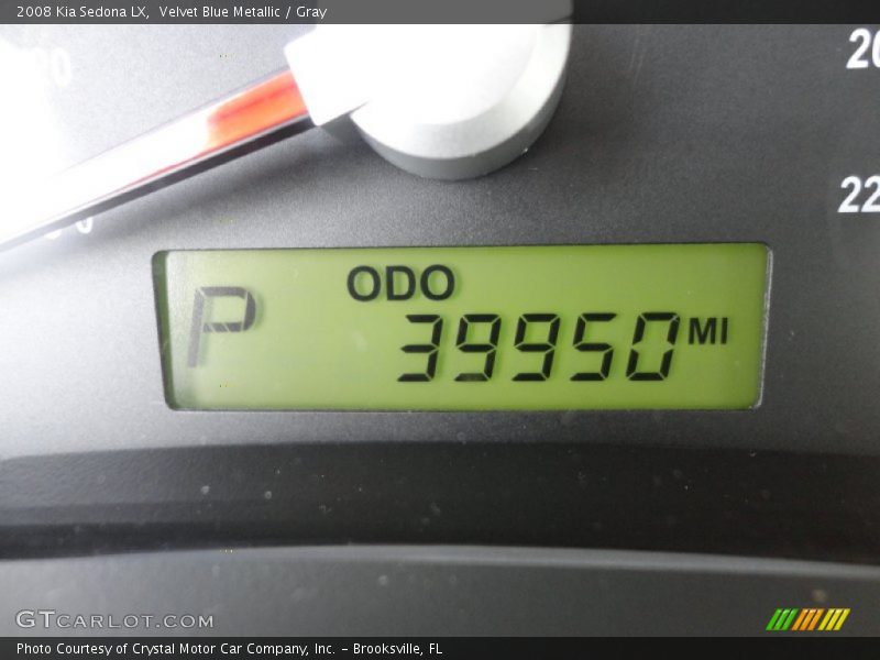 Velvet Blue Metallic / Gray 2008 Kia Sedona LX