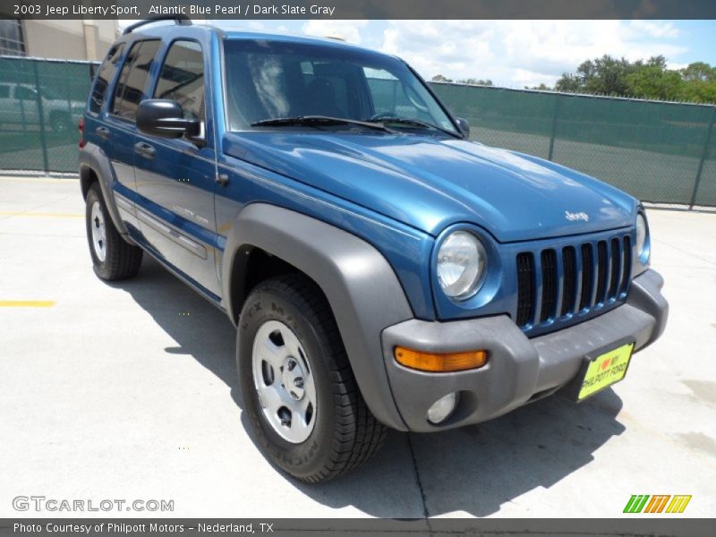 Atlantic Blue Pearl / Dark Slate Gray 2003 Jeep Liberty Sport