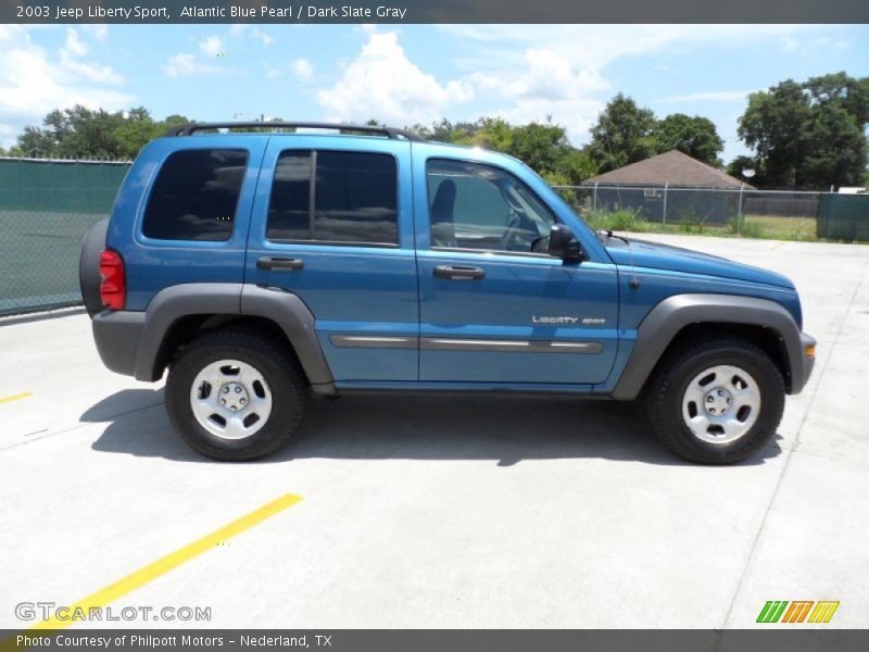 Atlantic Blue Pearl / Dark Slate Gray 2003 Jeep Liberty Sport