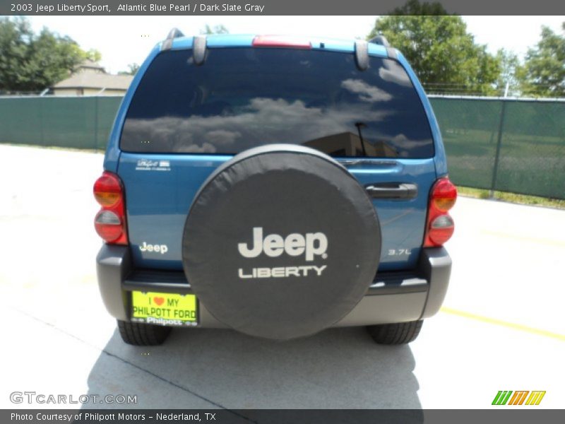 Atlantic Blue Pearl / Dark Slate Gray 2003 Jeep Liberty Sport