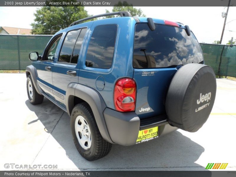 Atlantic Blue Pearl / Dark Slate Gray 2003 Jeep Liberty Sport