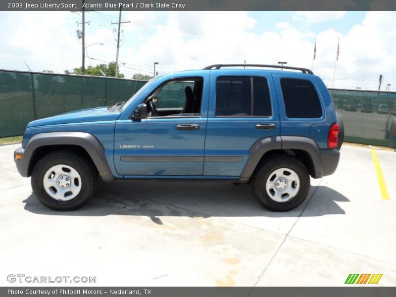 Atlantic Blue Pearl / Dark Slate Gray 2003 Jeep Liberty Sport