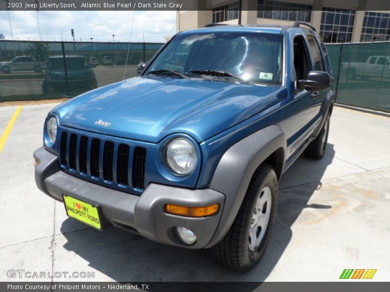 Atlantic Blue Pearl / Dark Slate Gray 2003 Jeep Liberty Sport