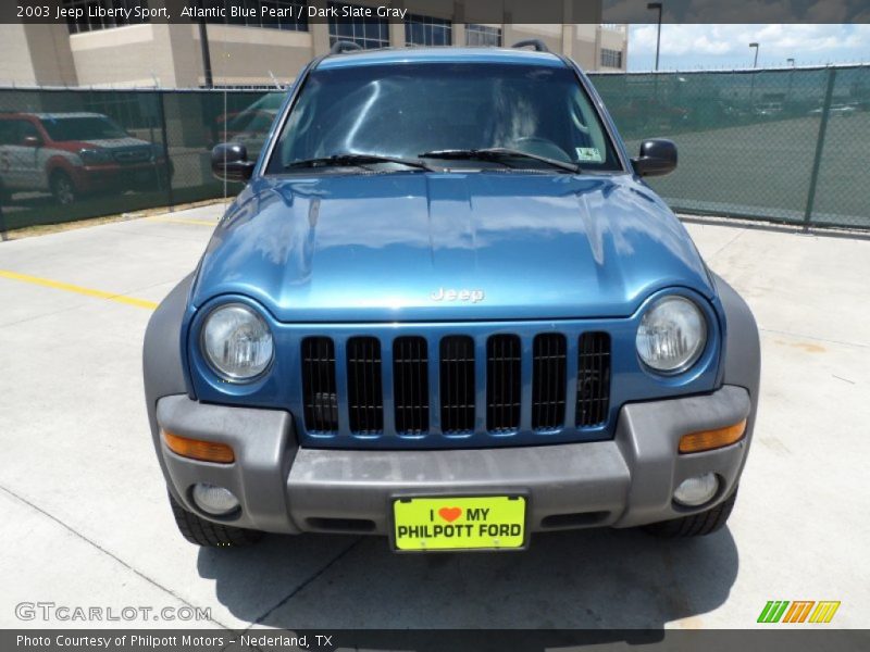 Atlantic Blue Pearl / Dark Slate Gray 2003 Jeep Liberty Sport