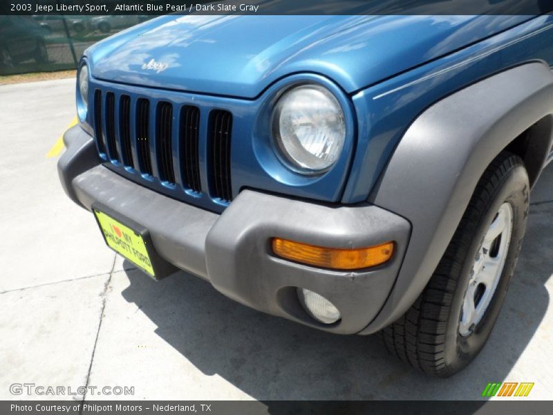 Atlantic Blue Pearl / Dark Slate Gray 2003 Jeep Liberty Sport