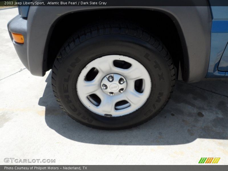 Atlantic Blue Pearl / Dark Slate Gray 2003 Jeep Liberty Sport