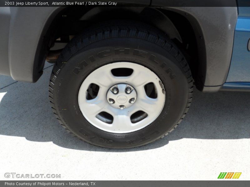 Atlantic Blue Pearl / Dark Slate Gray 2003 Jeep Liberty Sport