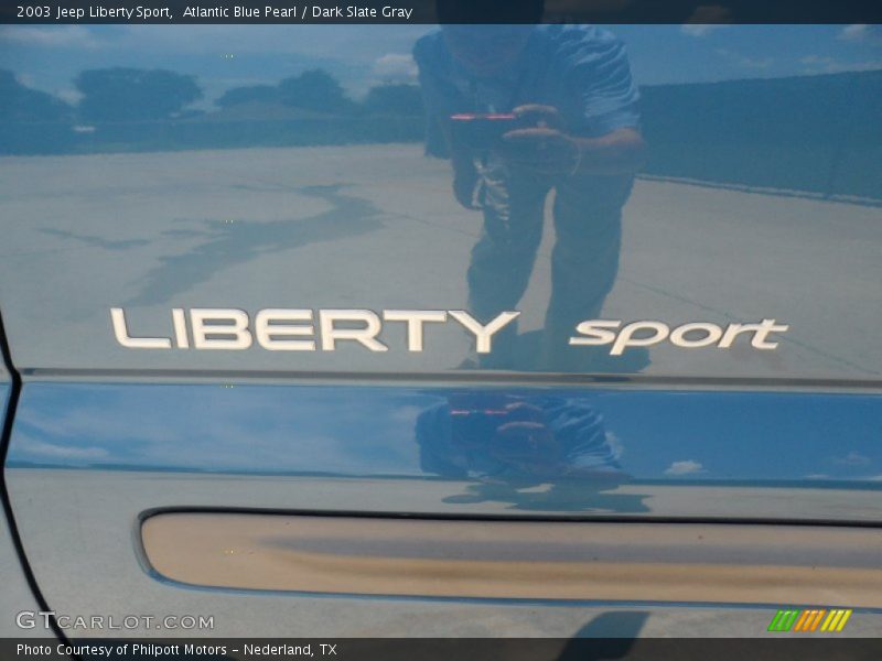 Atlantic Blue Pearl / Dark Slate Gray 2003 Jeep Liberty Sport