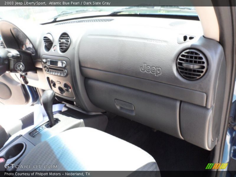 Atlantic Blue Pearl / Dark Slate Gray 2003 Jeep Liberty Sport