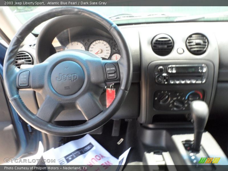 Atlantic Blue Pearl / Dark Slate Gray 2003 Jeep Liberty Sport