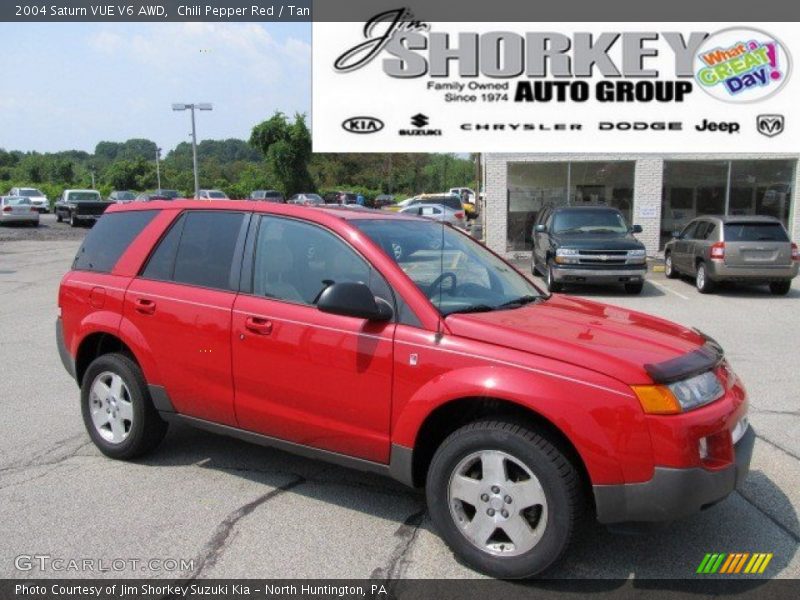 Chili Pepper Red / Tan 2004 Saturn VUE V6 AWD