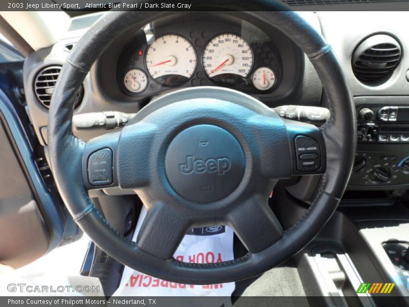 Atlantic Blue Pearl / Dark Slate Gray 2003 Jeep Liberty Sport