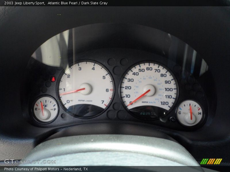 Atlantic Blue Pearl / Dark Slate Gray 2003 Jeep Liberty Sport