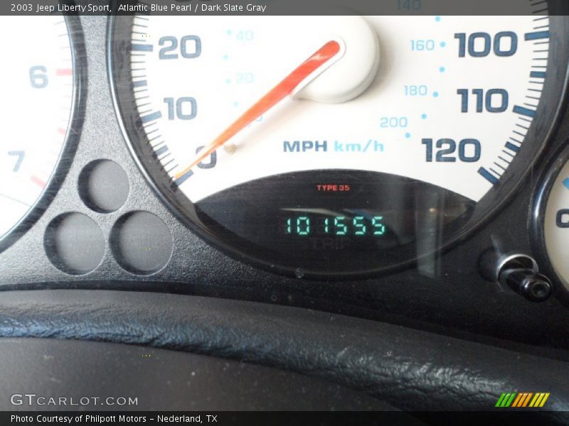 Atlantic Blue Pearl / Dark Slate Gray 2003 Jeep Liberty Sport